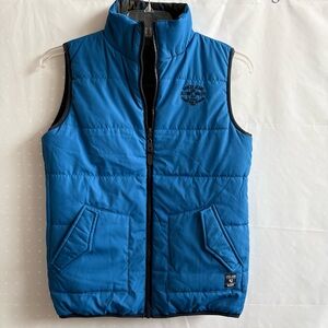 Garcia Jeans.  Kids REVERSIBLE Blue/Camo  Quilted Vest